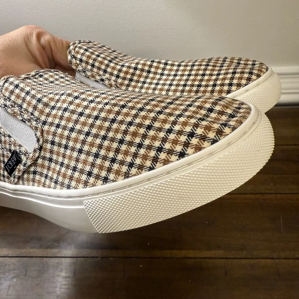 J. Crew Women’s Plaid slip-on sneakers Sz 7